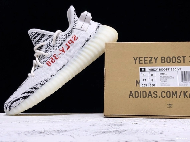 Boost Yeezy Black 350 White Adidas Zebra V2 CP9654 0801